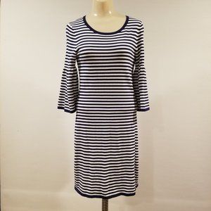 Women's Sail to Sable Navy/White striped sweater dress Size XS